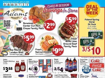 Adams hometown market Flyer