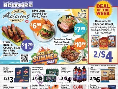 Adams hometown market Flyer