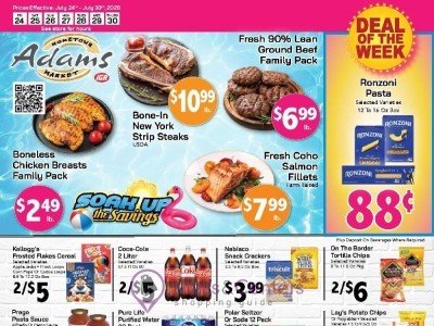 Adams hometown market Flyer