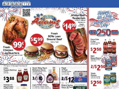 Adams hometown market Flyer