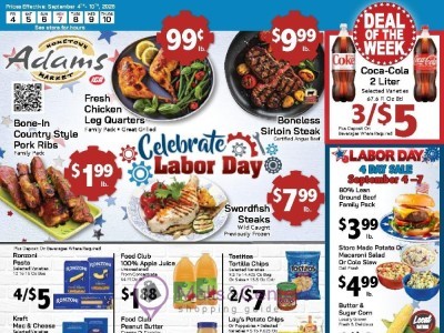 Adams hometown market Flyer