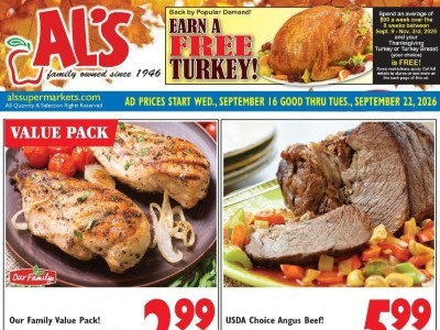 Thumbnail - Al's Supermarket Current Ad Flyer - 09/16/2026 - 09/22/2026