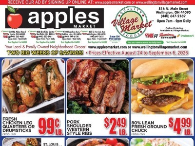 Thumbnail - Apples Market Next Ad Flyer - 08/24/2026 - 09/06/2026