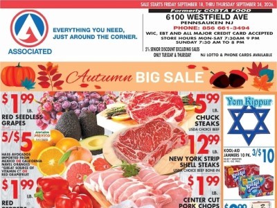 Thumbnail - Associated Supermarkets Flyer - 09/18/2026 - 09/24/2026