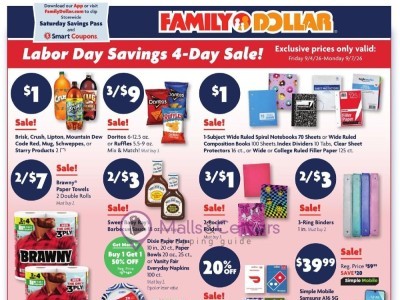 Family Dollar circular Flyer