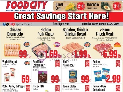 Thumbnail - Food City Supermarkets Flyer - 08/19/2026 - 08/25/2026