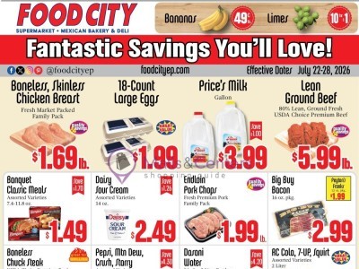 Thumbnail - Food City Supermarkets Flyer - 07/22/2026 - 07/28/2026