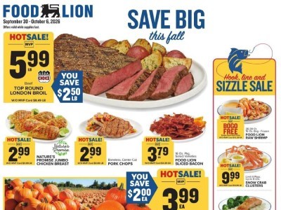 Thumbnail - Food Lion weekly Flyer - 09/30/2026 - 10/06/2026