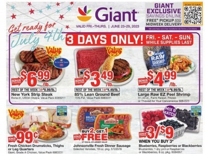 Giant Food Stores Weekly ad valid from 05/26/2023 to 06/01/2023 ...