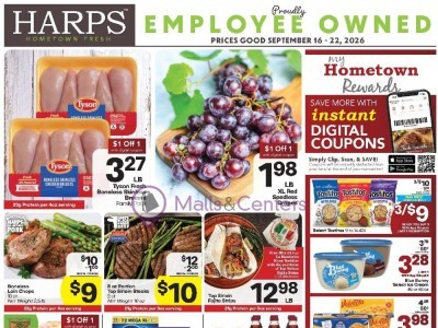 Thumbnail - Harps Foods Flyer - 09/16/2026 - 09/22/2026