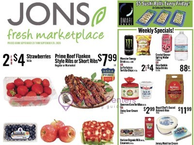 Thumbnail - Jons Fresh Marketplace 15300 Goldenwest St, Westminster, CA 92683 Flyer - 09/23/2026 - 09/29/2026