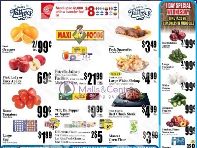 Maxi Foods Markets California Location Flyer