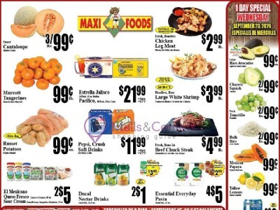 Thumbnail - Maxi Foods Markets California Location Flyer - 09/23/2026 - 09/27/2026
