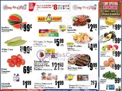 Maxi Foods Markets University Location Flyer