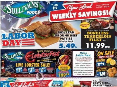 Thumbnail - Sullivan's Foods Current Ad Flyer - 09/02/2026 - 09/08/2026