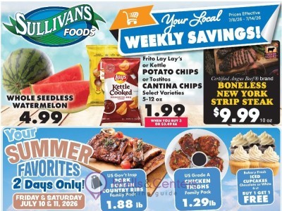 Thumbnail - Sullivan's Foods Next Ad Flyer - 07/08/2026 - 07/14/2026