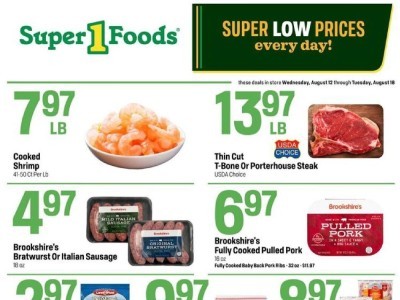 Thumbnail - Super1Foods hotsheetweekly Flyer - 08/12/2026 - 08/18/2026