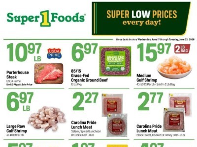 Thumbnail - Super1Foods hotsheetweekly Flyer - 06/17/2026 - 06/23/2026