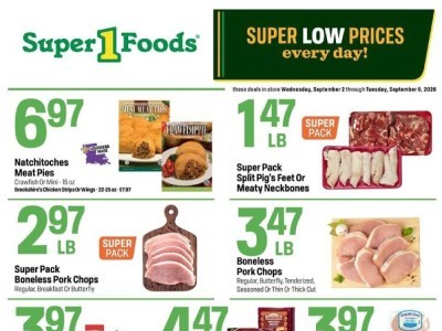 Thumbnail - Super1Foods hotsheetweekly Flyer - 09/02/2026 - 09/08/2026