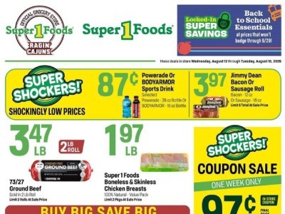 Thumbnail - Super1Foods weeklyad Flyer - 08/12/2026 - 08/18/2026