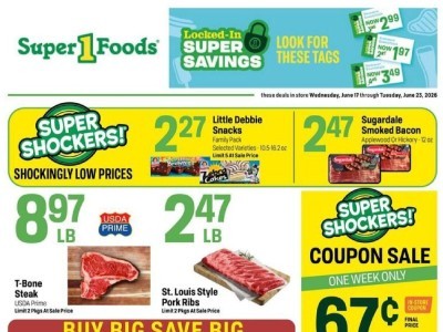Thumbnail - Super1Foods weeklyad Flyer - 06/17/2026 - 06/23/2026