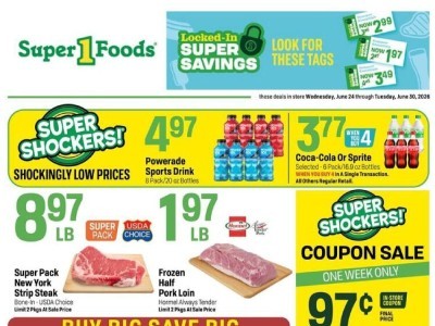 Thumbnail - Super1Foods weeklyad Flyer - 06/24/2026 - 06/30/2026