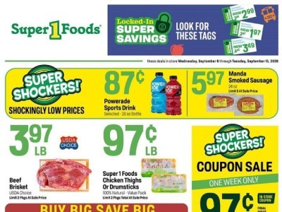 Thumbnail - Super1Foods weeklyad Flyer - 09/09/2026 - 09/15/2026