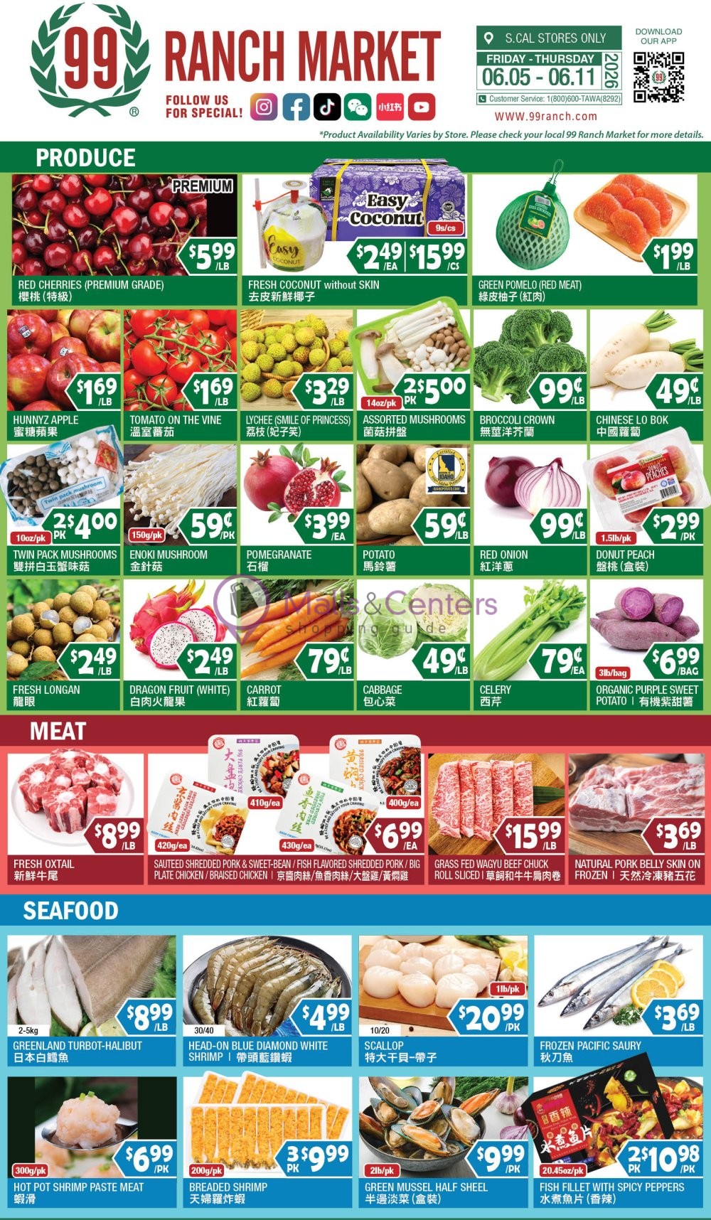 Weekly ad for 99 Ranch Market valid: 05/29/2026 - 06/17/2026, page 6