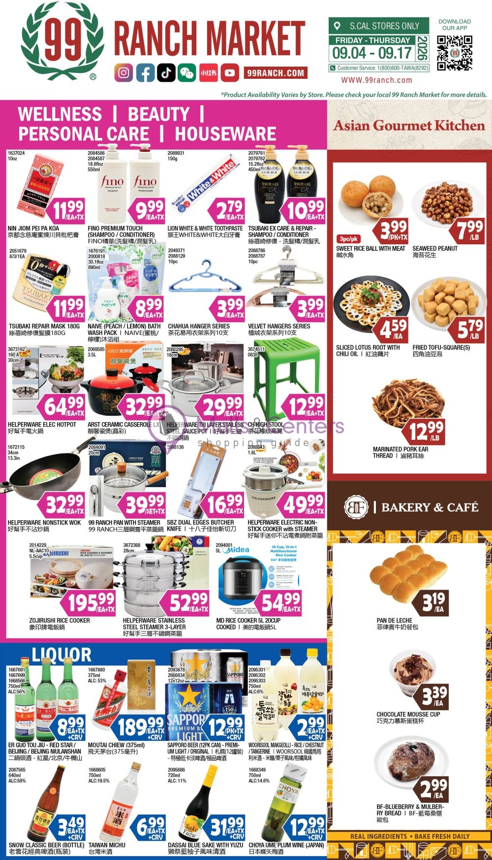Weekly ad for 99 Ranch Market valid: 09/04/2026 - 09/10/2026, page 9