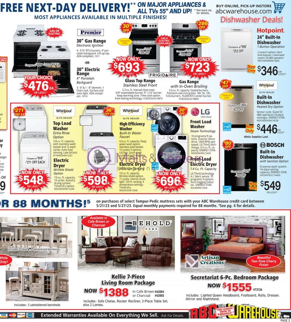 Weekly ad for ABC Warehouse valid: 05/21/2023 - 05/27/2023, page 3