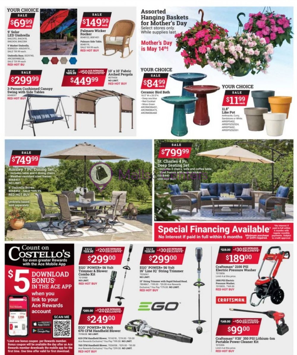 Ace Hardware Weekly ad valid from 05/01/2023 to 05/31/2023 MallsCenters