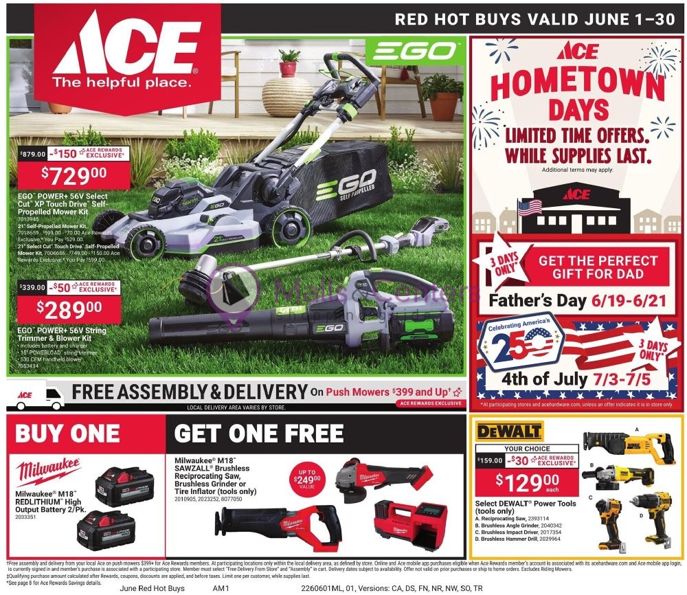 Weekly ad for Ace Hardware valid: 06/01/2026 - 06/30/2026, page 1