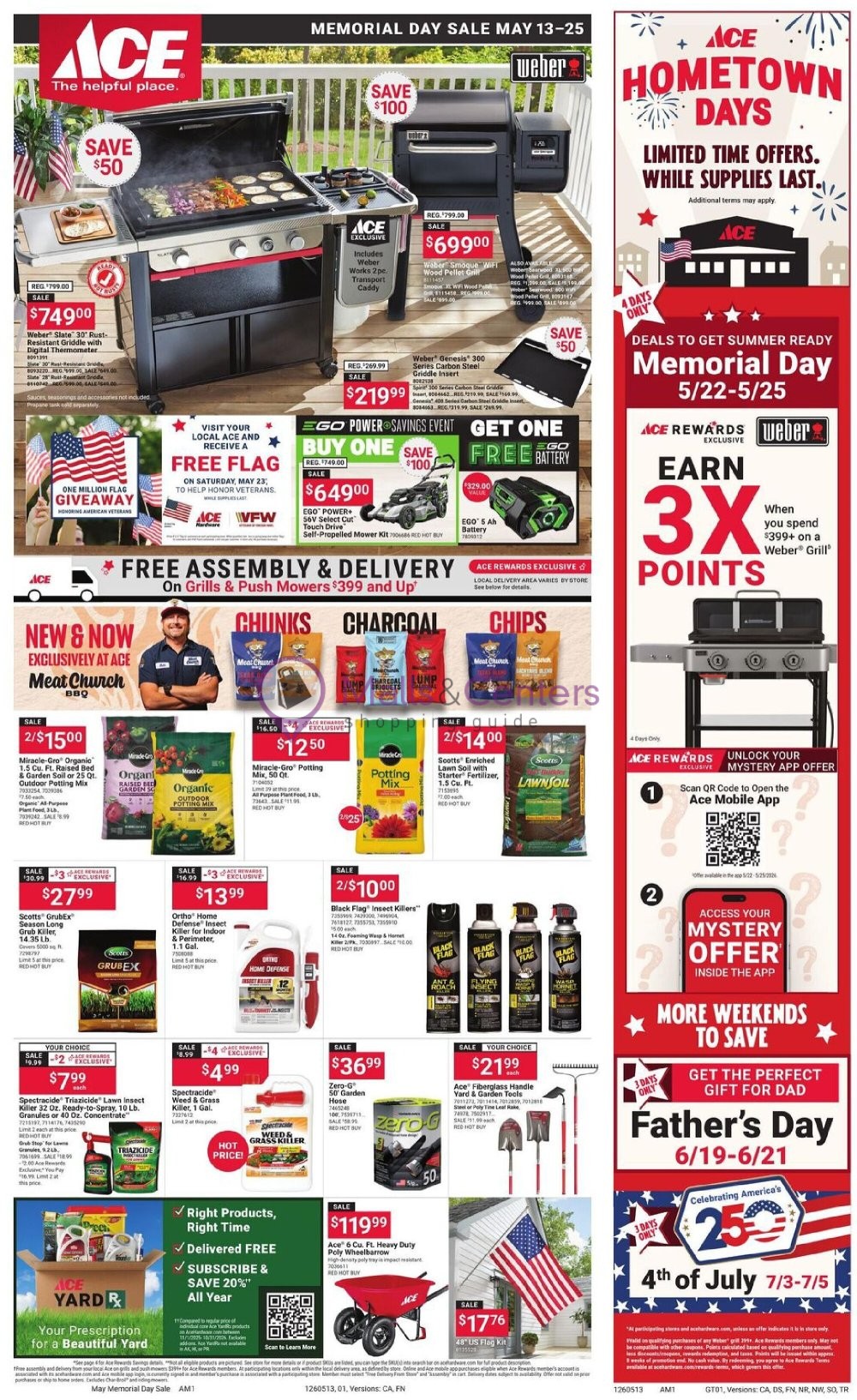 Weekly ad for Ace Hardware valid: 05/13/2026 - 05/25/2026, page 1
