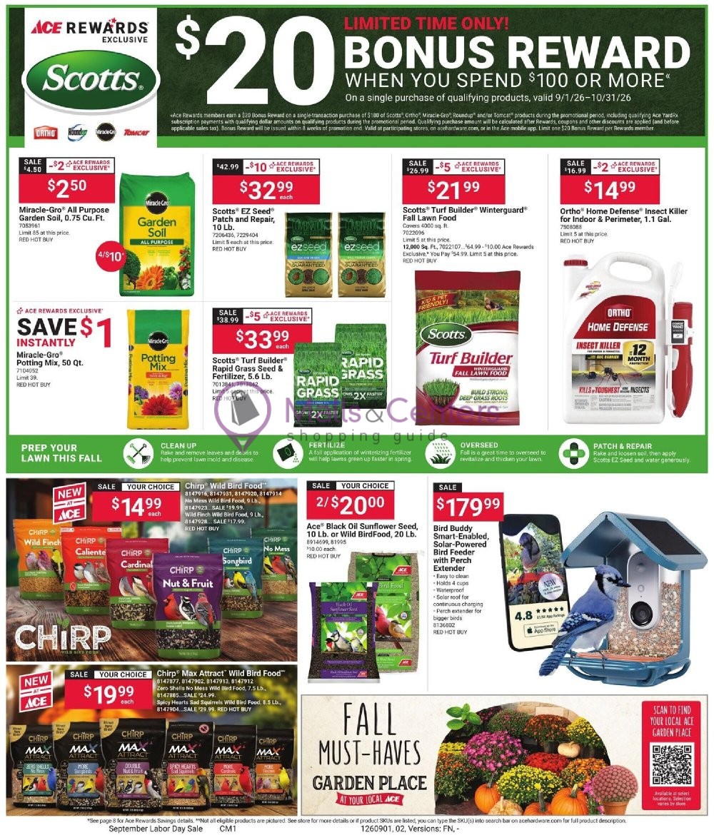 Weekly ad for Ace Hardware valid: 09/01/2026 - 09/14/2026, page 3