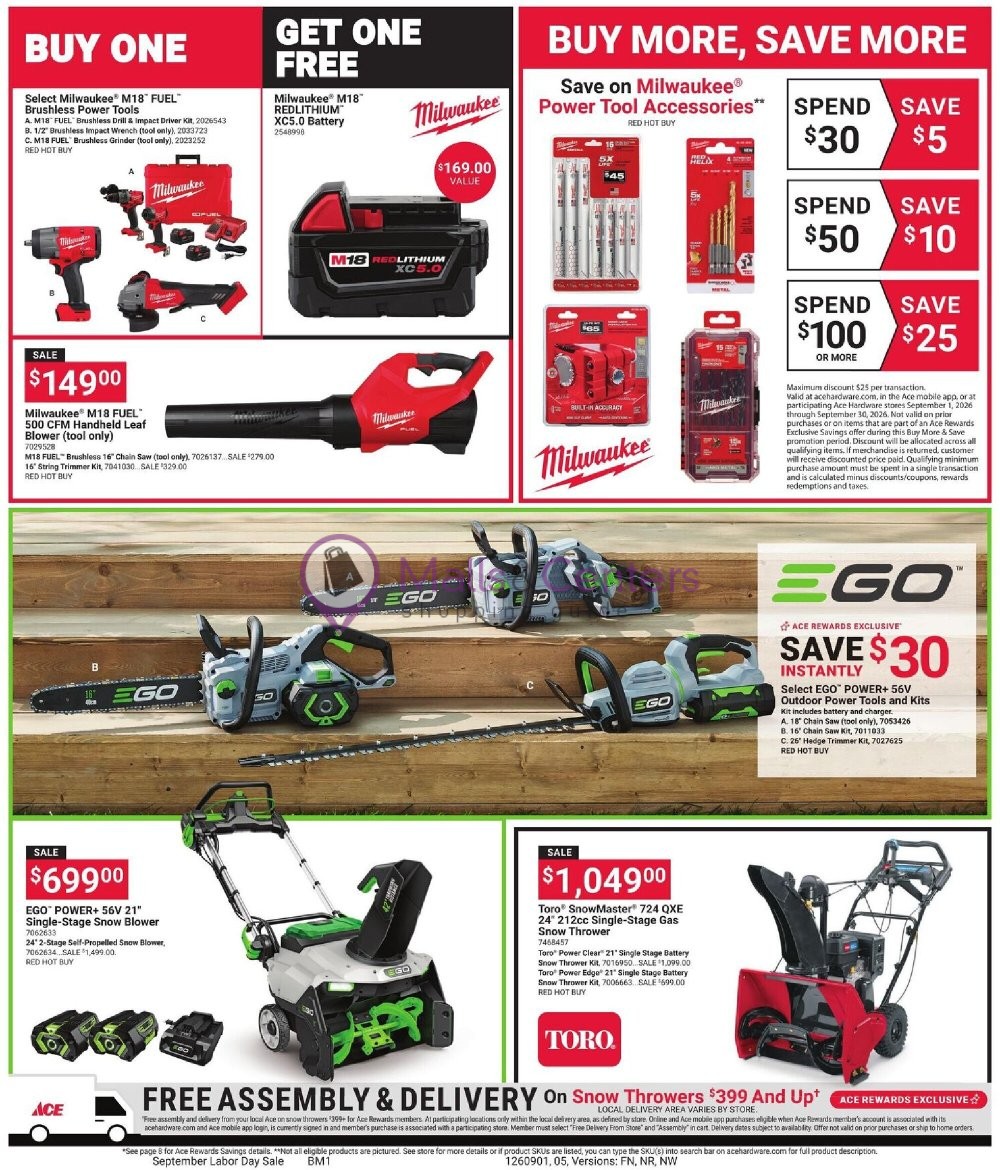Weekly ad for Ace Hardware valid: 09/01/2026 - 09/14/2026, page 6