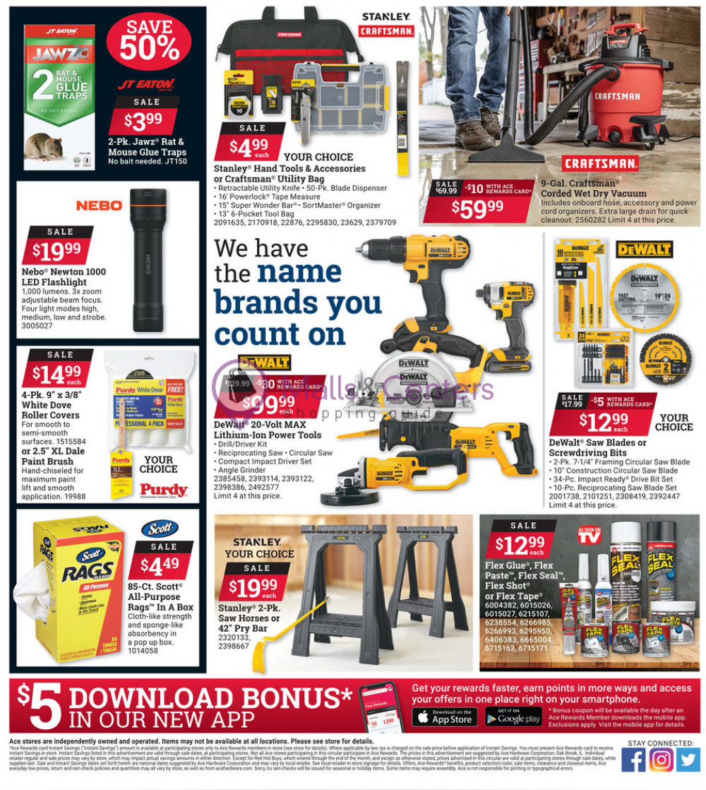Ace Hardware Weekly Ad sales & flyers specials MallsCenters