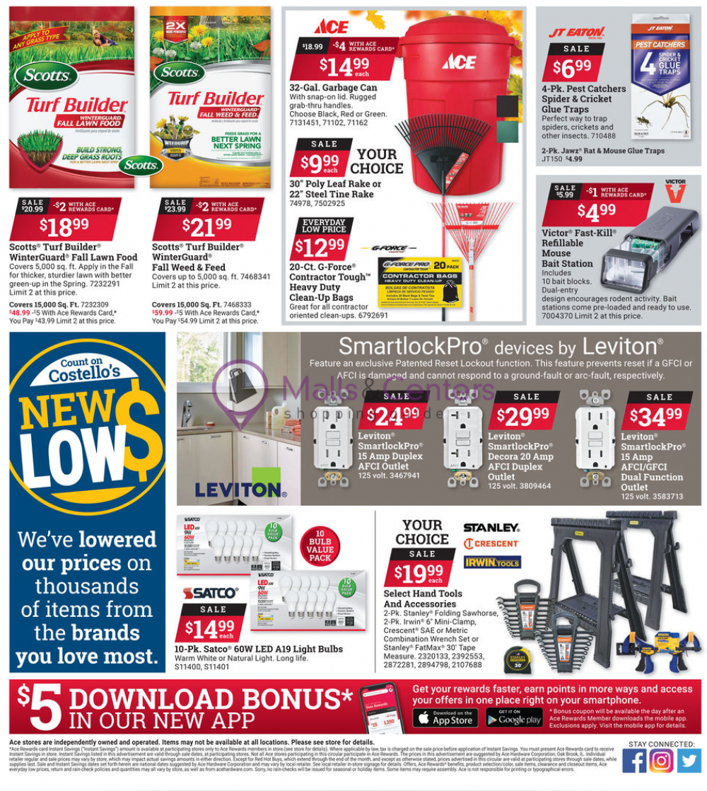 Ace Hardware Weekly Ad sales & flyers specials MallsCenters
