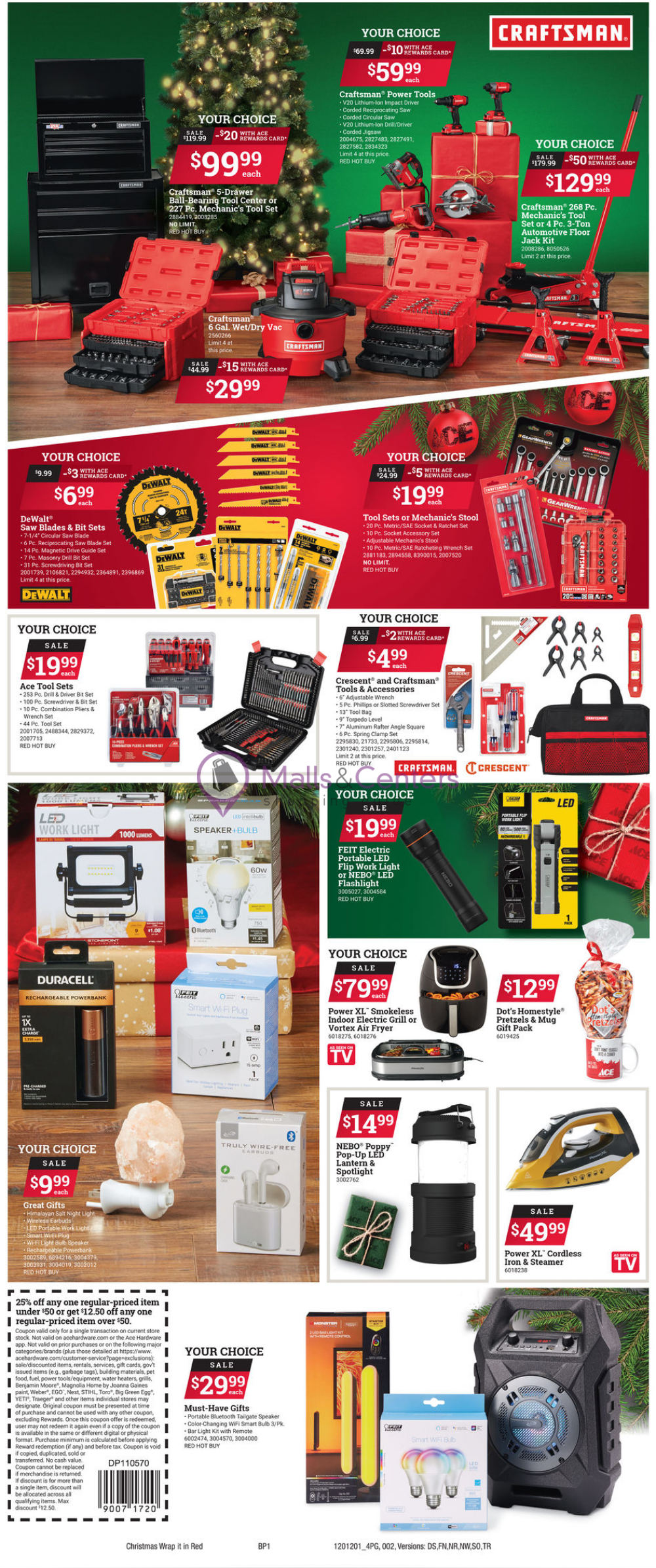 Ace Hardware Weekly ad valid from 12/01/2020 to 12/24/2020 MallsCenters