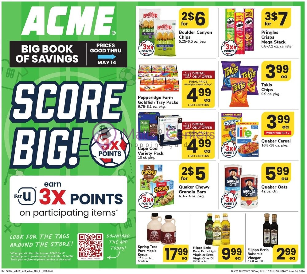 Weekly ad for Acme valid: 04/17/2026 - 05/14/2026, page 1