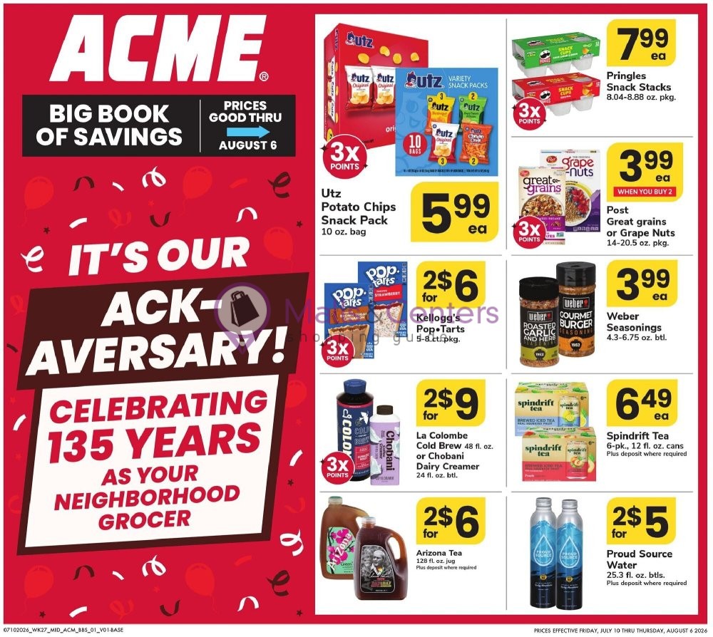 Weekly ad for Acme valid: 07/10/2026 - 08/06/2026, page 1