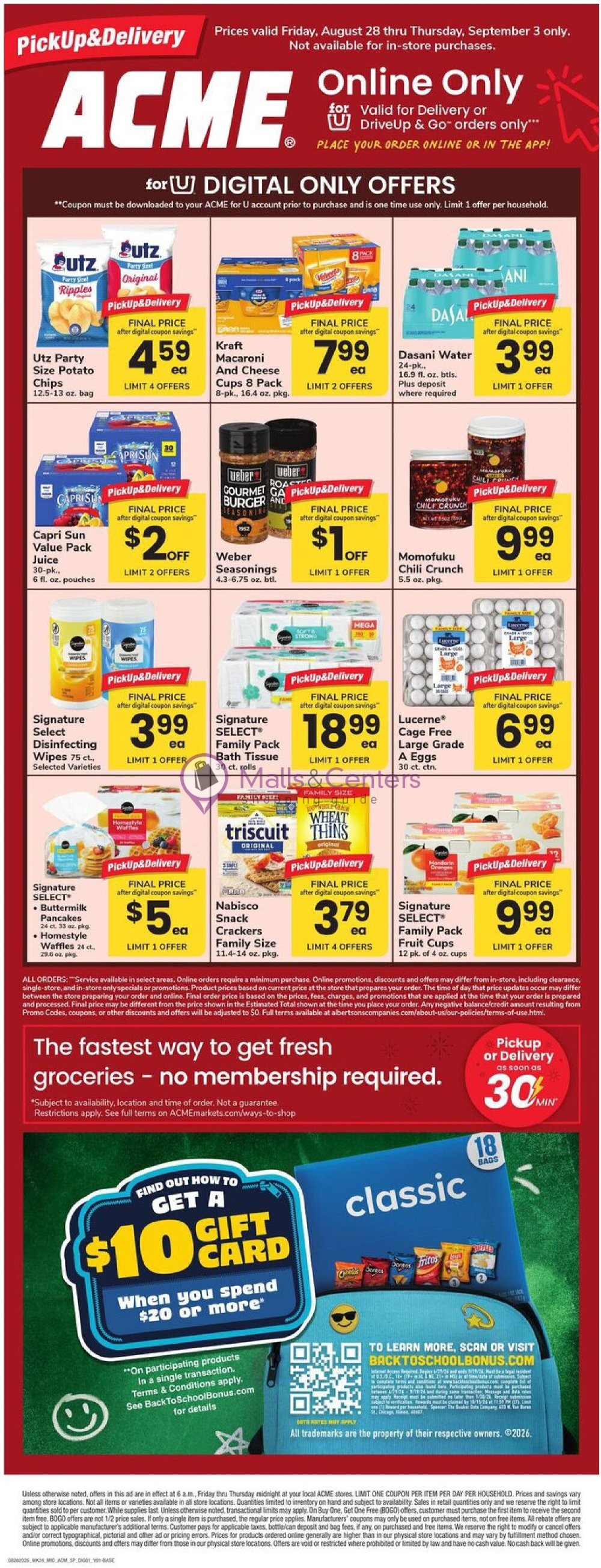 Weekly ad for Acme valid: 08/28/2026 - 09/03/2026, page 1