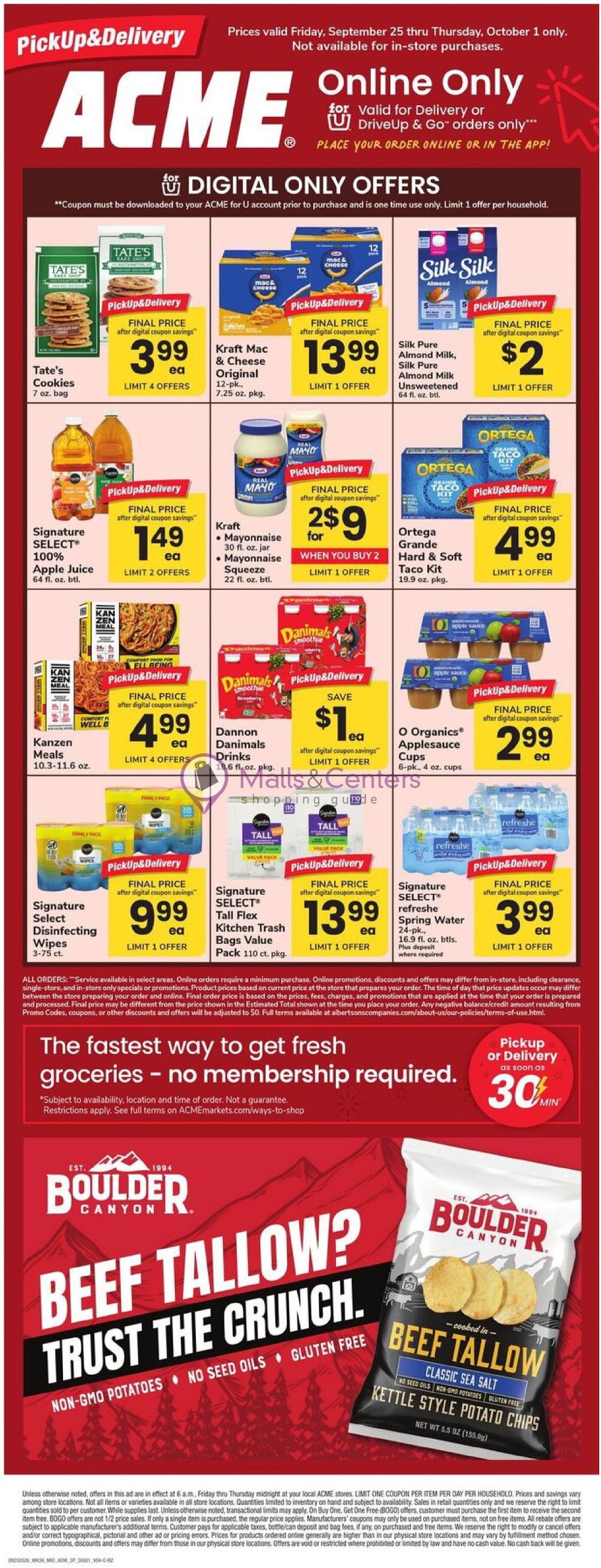 Weekly ad for Acme valid: 09/25/2026 - 10/01/2026, page 1