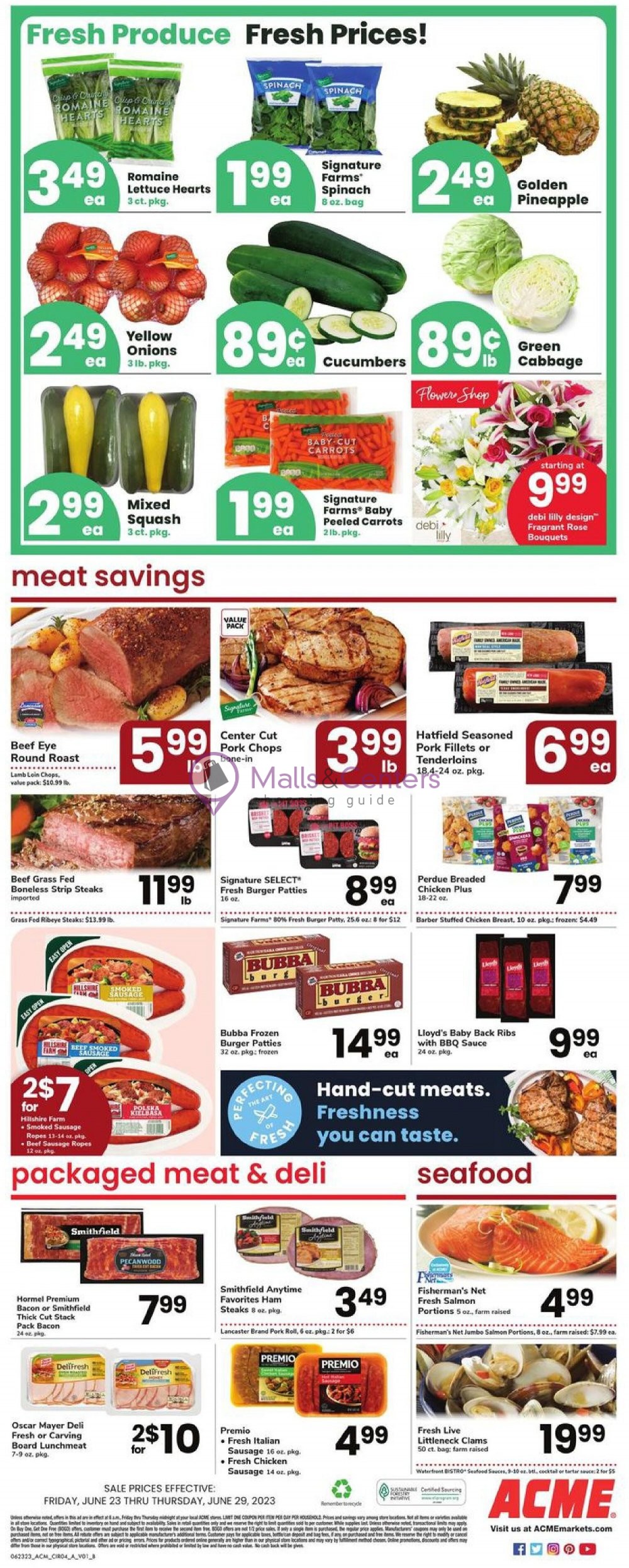 Acme Weekly ad valid from 06/23/2023 to 06/29/2023 MallsCenters