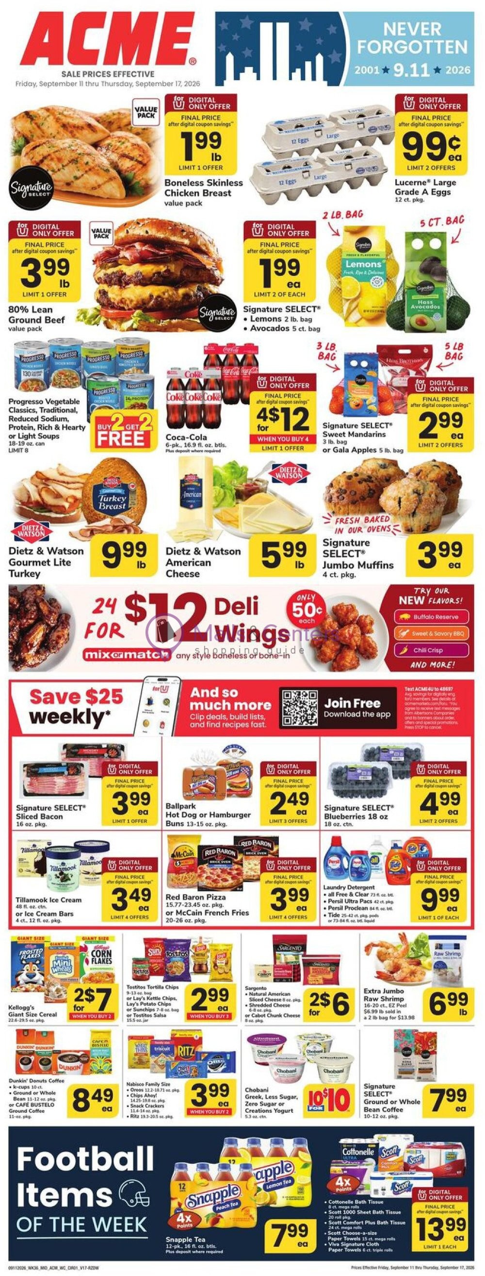 First page of weekly ad for Acme valid: 09/11/2026 - 09/17/2026