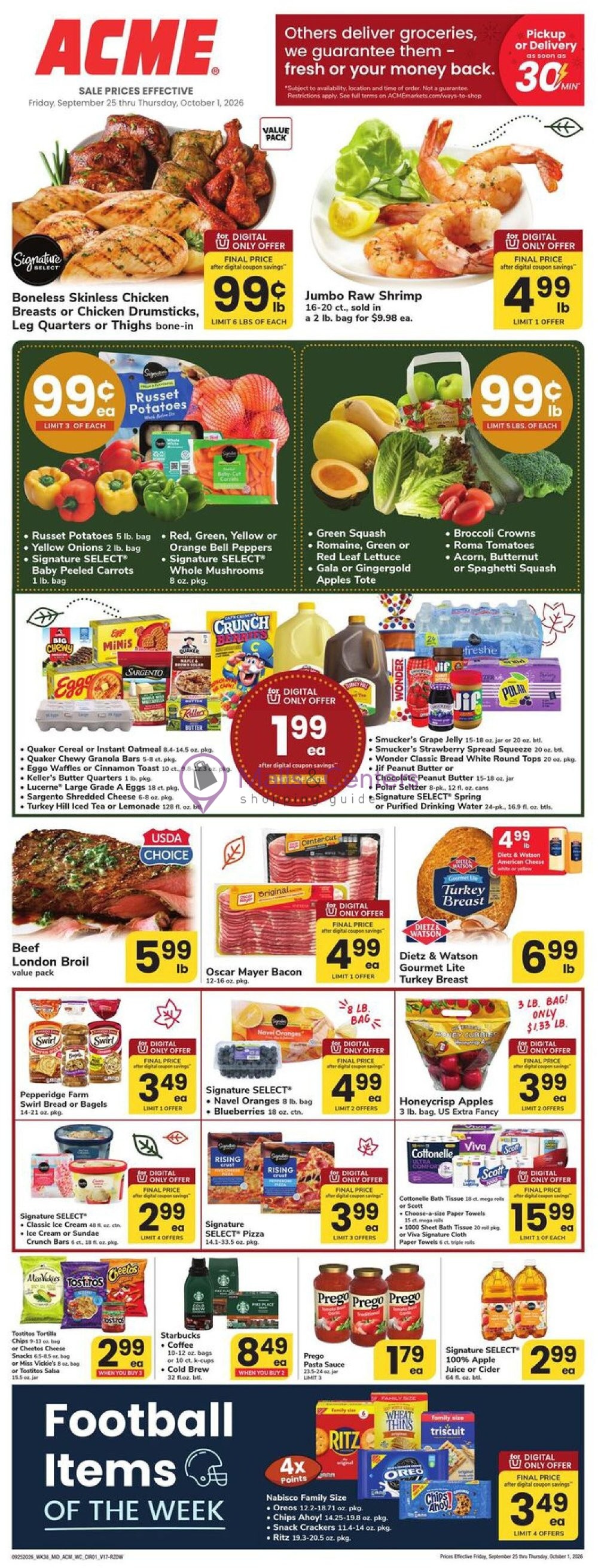 Weekly ad for Acme valid: 09/25/2026 - 10/01/2026, page 1