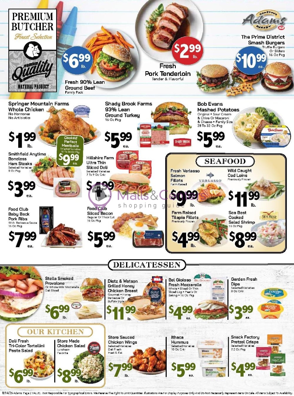 Weekly ad for Adams hometown market valid: 08/14/2026 - 08/20/2026, page 2