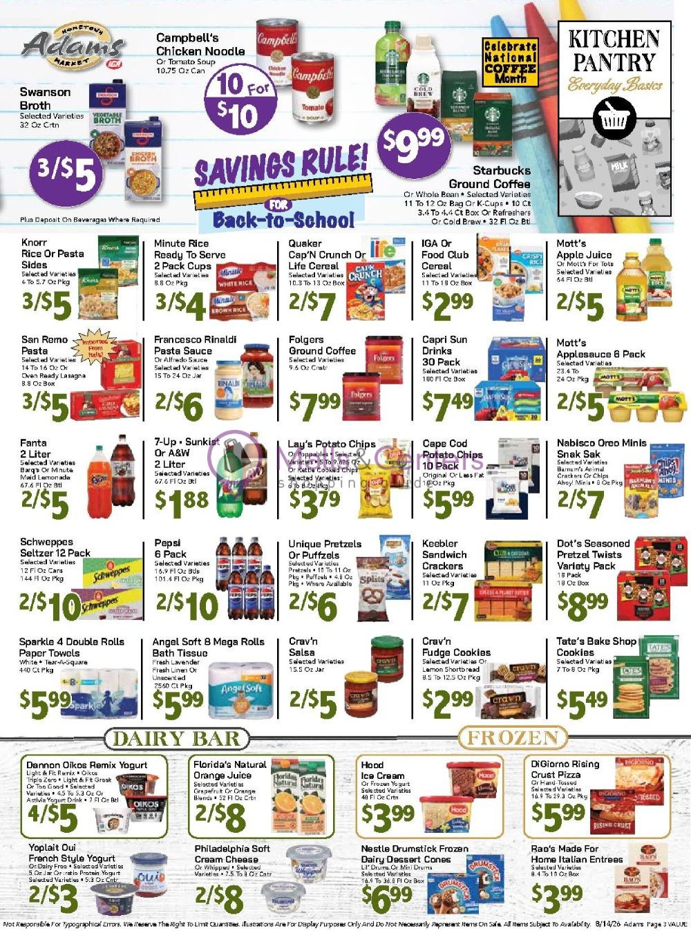 Weekly ad for Adams hometown market valid: 08/14/2026 - 08/20/2026, page 3