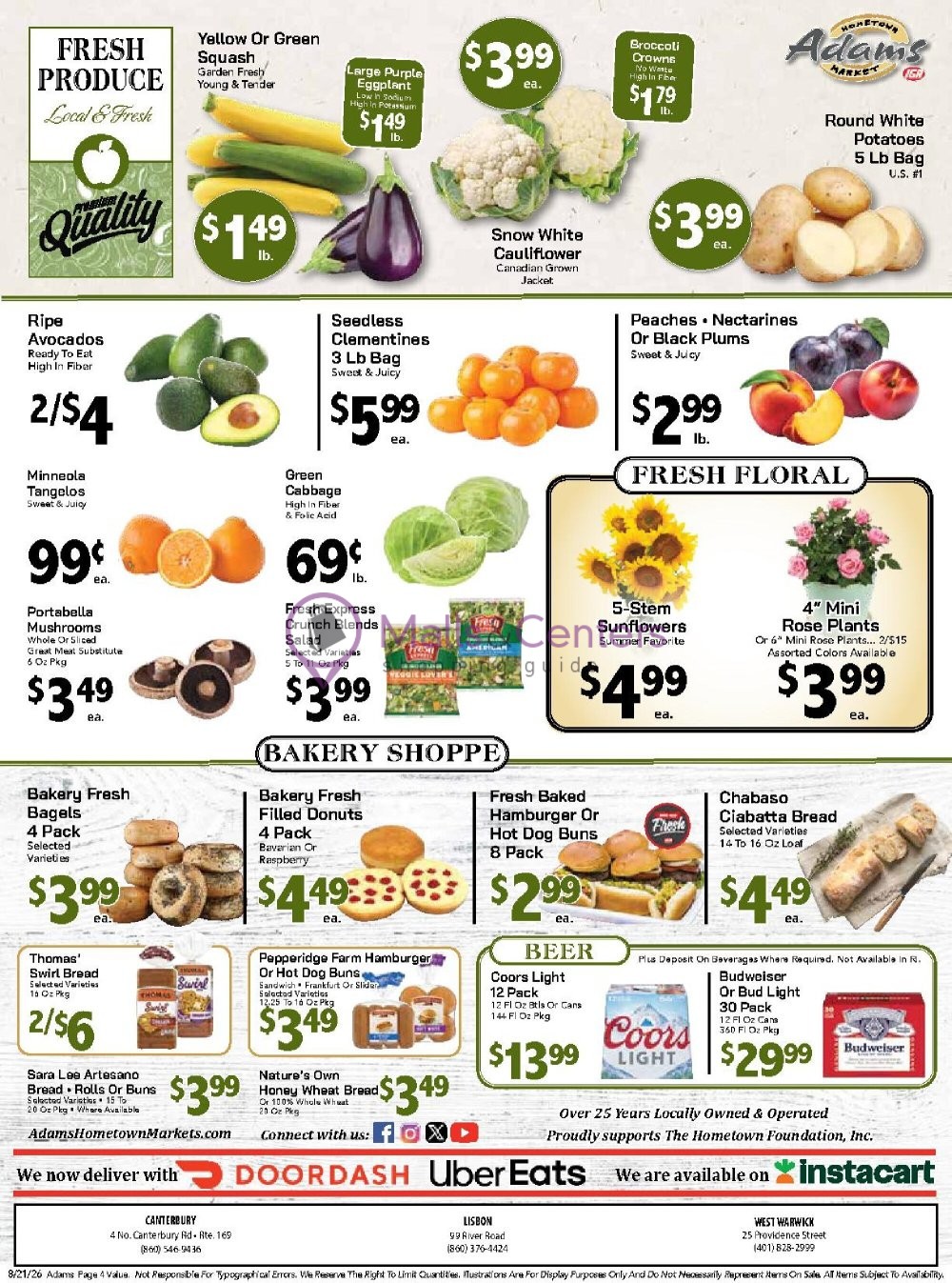 Weekly ad for Adams hometown market valid: 08/21/2026 - 08/27/2026, page 4
