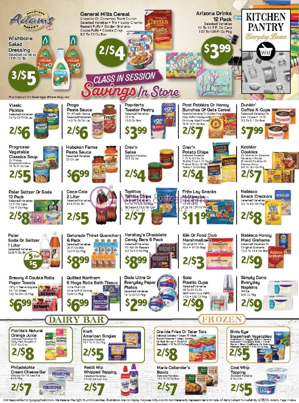 Weekly ad for Adams hometown market valid: 08/28/2026 - 09/03/2026, page 3