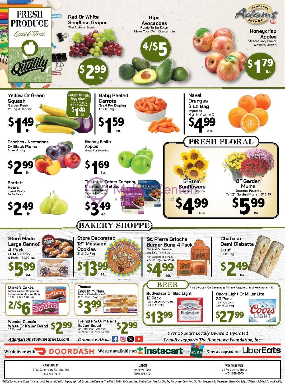 Weekly ad for Adams hometown market valid: 08/28/2026 - 09/03/2026, page 4